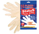 STATUS LATEX GLOVES 10PCS MEDIUM - Gloves
