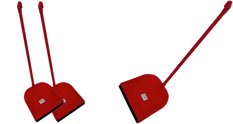 Dust pans - DUST PAN  RUBBER  WITH  LONG  HANDLE