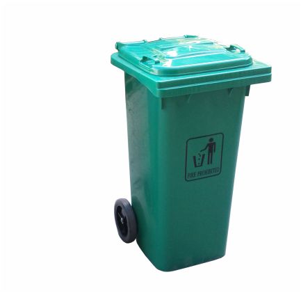 TRASH  BIN  120LIT  WITH  WEELS  - Professional cleaning tools - Trash bin professional