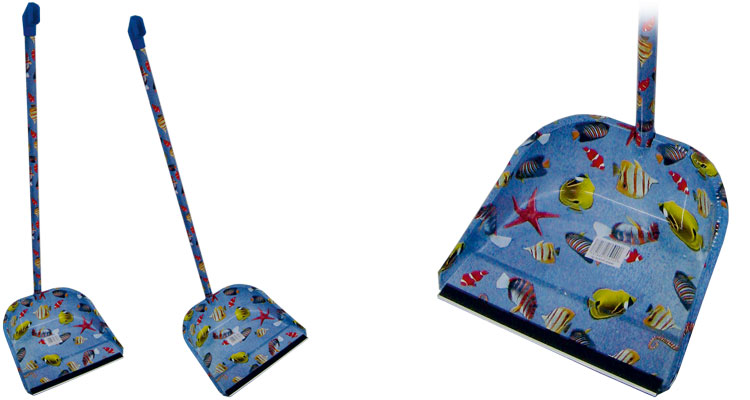 Dust pans - DUSTPAN  WITH LONG HANDLE - PRINTED