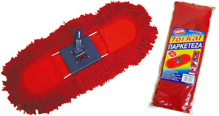 Floor mops - FLOOR  MOP COTTON Νο50  RED  IN  CASE  WITHOUT  HANDLE