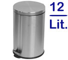 STAINLESS  STEEL  ROUND  BIN 12 LIT (INOX) - Stainless Steel Bins