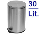 STAINLESS STEEL ROUND BIN 30 LIT (INOX) - Stainless Steel Bins